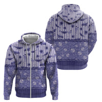 Hawaii Christmas In July Zip Hoodie Amethyst Purple Mele Kalikimaka Sea Animals DT05 - Polynesian Pride
