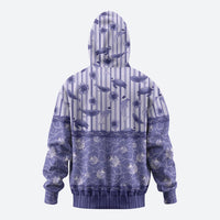 Hawaii Christmas In July Zip Hoodie Amethyst Purple Mele Kalikimaka Sea Animals