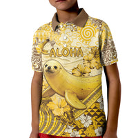 Hawaii Banana Seal Kid Polo Shirt Ilio Holo I Ka Uaua Aloha DT05 Kid Yellow - Polynesian Pride