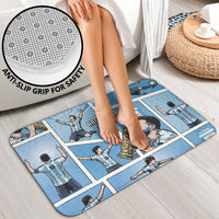 Argentina Football Bathroom Set Goat Comic Style Sun Of May