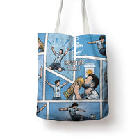 Argentina Football Tote Bag Goat Comic Style Sun Of May