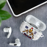 Custom England Football AirPods Case Three Lions Trophy St George Cross