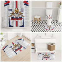 Custom England Football Bathroom Set Three Lions Trophy St George Cross
