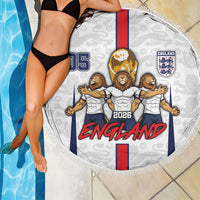 Custom England Football Beach Blanket Three Lions Trophy St George Cross