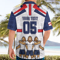 Custom England Football Hawaiian Shirt Three Lions Trophy St George Cross