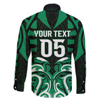 Custom Aotearoa Ngai Tahu Family Matching Off The Shoulder Long Sleeve Dress and Hawaiian Shirt Maori Pattern New Zealand - Polynesian Pride