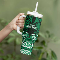 Custom Aotearoa Ngai Tahu Tumbler With Handle Maori Pattern New Zealand - Polynesian Pride