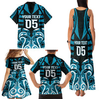 Custom Aotearoa Ngati Porou Family Matching Tank Maxi Dress and Hawaiian Shirt Maori Pattern New Zealand DT05 - Polynesian Pride
