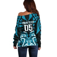 Custom Aotearoa Ngati Porou Off Shoulder Sweater Maori Pattern New Zealand DT05 - Polynesian Pride