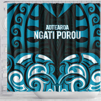 Aotearoa Ngati Porou Shower Curtain Maori Pattern New Zealand DT05 - Polynesian Pride
