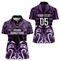 Custom Aotearoa Rangitane Women Polo Shirt Maori Pattern New Zealand - Polynesian Pride