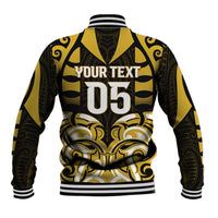 Custom Aotearoa Taranaki Baseball Jacket Maori Pattern New Zealand - Polynesian Pride
