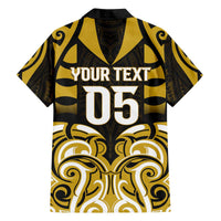 Custom Aotearoa Taranaki Family Matching Off The Shoulder Long Sleeve Dress and Hawaiian Shirt Maori Pattern New Zealand - Polynesian Pride