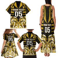 Custom Aotearoa Taranaki Family Matching Tank Maxi Dress and Hawaiian Shirt Maori Pattern New Zealand DT05 - Polynesian Pride