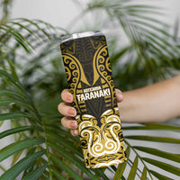 Custom Aotearoa Taranaki Skinny Tumbler Maori Pattern New Zealand - Polynesian Pride