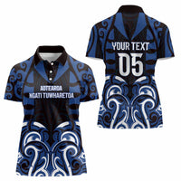 Custom Aotearoa Ngati Tuwharetoa Women Polo Shirt Maori Pattern New Zealand - Polynesian Pride