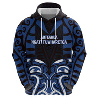 Custom Aotearoa Ngati Tuwharetoa Zip Hoodie Maori Pattern New Zealand DT05 - Polynesian Pride