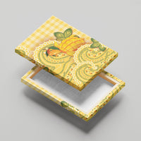 Hawaii Palaka Canvas Wall Art Cute Ripe Mango Turtle On The Waves