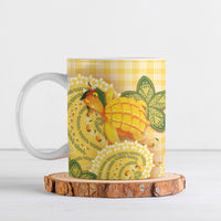 Hawaii Palaka Ceramic Mug Cute Ripe Mango Turtle On The Waves