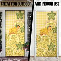 Hawaii Palaka Door Cover Cute Ripe Mango Turtle On The Waves