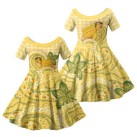 Hawaii Palaka Family Matching Summer Maxi Dress and Hawaiian Shirt Cute Ripe Mango Turtle On The Waves