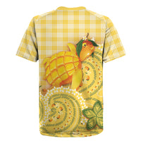 Hawaii Palaka Rugby Jersey Cute Ripe Mango Turtle On The Waves