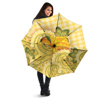 Hawaii Palaka Umbrella Cute Ripe Mango Turtle On The Waves
