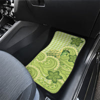 Hawaii Palaka Car Mats Cute Green Mango Turtle On The Waves