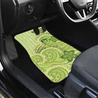 Hawaii Palaka Car Mats Cute Green Mango Turtle On The Waves