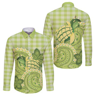 Hawaii Palaka Family Matching Puletasi and Hawaiian Shirt Cute Green Mango Turtle On The Waves