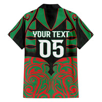 Custom Aotearoa Ngati Hine Family Matching Off The Shoulder Long Sleeve Dress and Hawaiian Shirt Maori Pattern New Zealand - Polynesian Pride