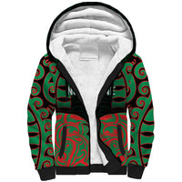Custom Aotearoa Ngati Hine Sherpa Hoodie Maori Pattern New Zealand - Polynesian Pride