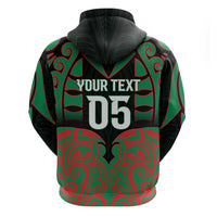 Custom Aotearoa Ngati Hine Zip Hoodie Maori Pattern New Zealand - Polynesian Pride