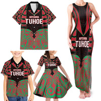 Custom Aotearoa Tuhoe Family Matching Tank Maxi Dress and Hawaiian Shirt Maori Pattern New Zealand DT05 - Polynesian Pride