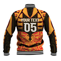 Custom Aotearoa Waikato Baseball Jacket Maori Pattern New Zealand - Polynesian Pride