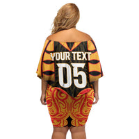 Custom Aotearoa Waikato Family Matching Off Shoulder Short Dress and Hawaiian Shirt Maori Pattern New Zealand DT05 - Polynesian Pride
