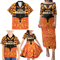 Custom Aotearoa Waikato Family Matching Puletasi and Hawaiian Shirt Maori Pattern New Zealand DT05 - Polynesian Pride