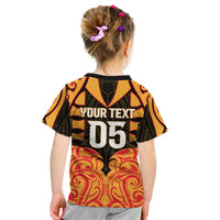 Custom Aotearoa Waikato Kid T Shirt Maori Pattern New Zealand - Polynesian Pride