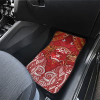 Tonga King's Birthday Car Mats Gold Royal Crown Tribal Patterns