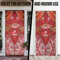 Tonga King's Birthday Door Cover Gold Royal Crown Tribal Patterns