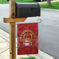 Tonga King's Birthday Garden Flag Gold Royal Crown Tribal Patterns