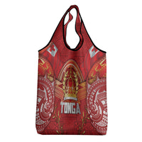 Tonga King's Birthday Grocery Bag Gold Royal Crown Tribal Patterns
