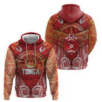 Tonga King's Birthday Hoodie Gold Royal Crown Tribal Patterns