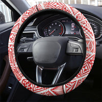 Tonga King's Birthday Steering Wheel Cover Gold Royal Crown Tribal Patterns