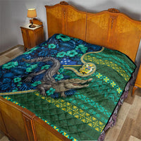 Solomon Islands Independence Day Quilt Crocodile Hibiscus Tribal Pattern DT05 - Polynesian Pride