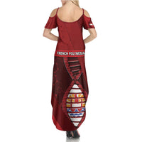 French Polynesia Is In My DNA Family Matching Summer Maxi Dress and Hawaiian Shirt - Polynesian Pride