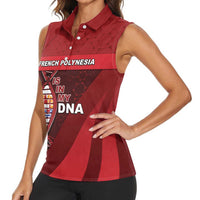 French Polynesia Is In My DNA Women Sleeveless Polo Shirt - Polynesian Pride
