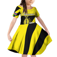 New Caledonia Is In My DNA Family Matching Off Shoulder Short Dress and Hawaiian Shirt DT05 Daughter's Dress Yellow - Polynesian Pride