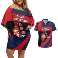 Wallis And Futuna Is In My DNA Couples Matching Off Shoulder Short Dress and Hawaiian Shirt - Polynesian Pride