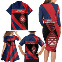 Wallis And Futuna Is In My DNA Family Matching Long Sleeve Bodycon Dress and Hawaiian Shirt DT05 - Polynesian Pride